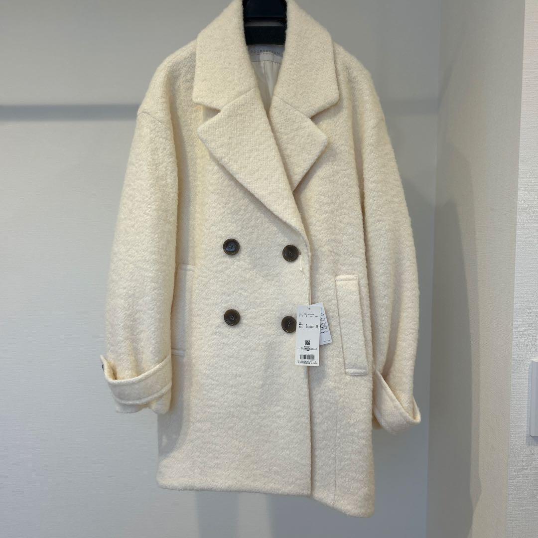 新品PROPORTION BODY DRESSINGホワイト　ピーコート