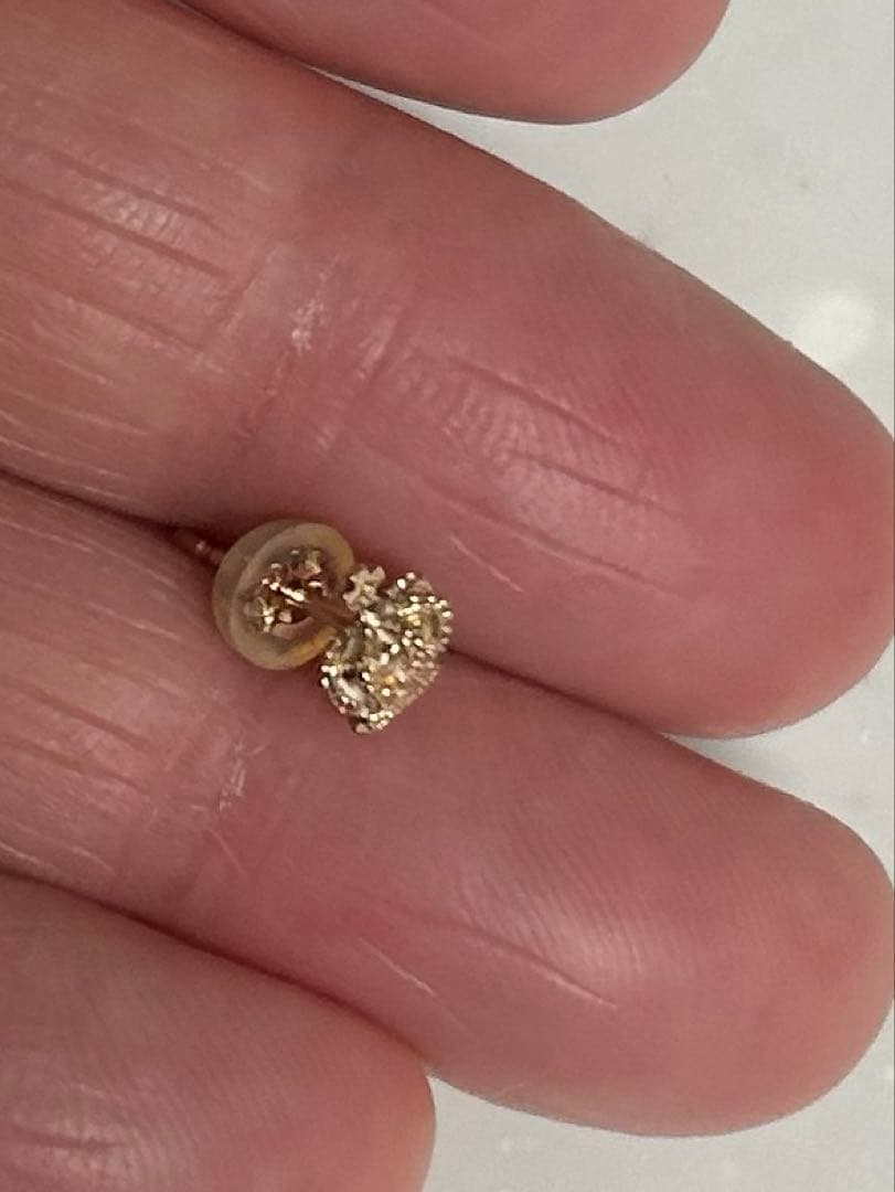 ジャスティンデイビス　王冠シングルピアス18金ピンクゴールド