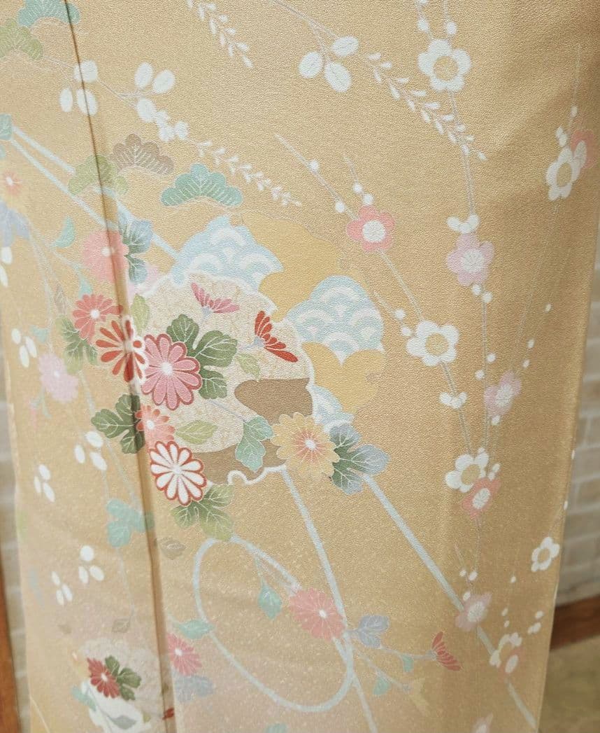 訪問着 4点フルセット、着物、袋帯、帯締め、帯揚げ