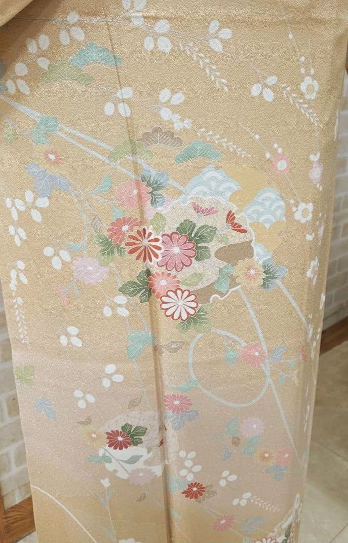 訪問着 4点フルセット、着物、袋帯、帯締め、帯揚げ