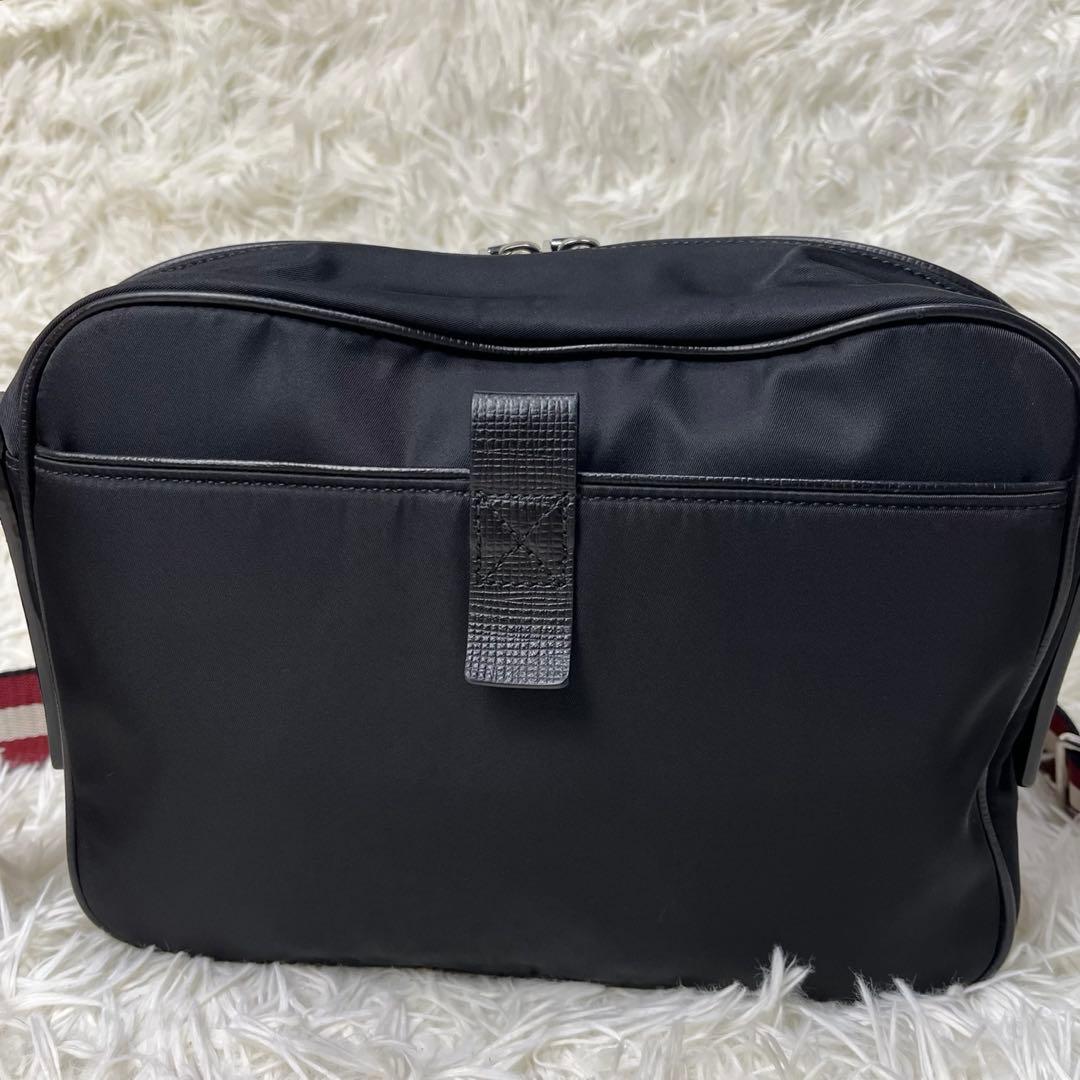 BALLY ショルダーバッグ トレインスポッティング ナイロン×レザー 黒
