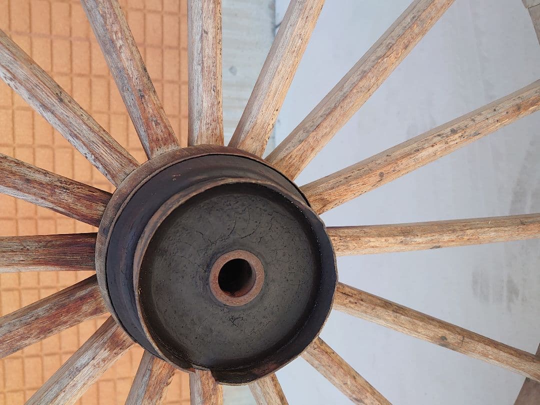 大八車 車輪 大型ガーデニング車輪　直径約90cm ☆お引取り限定☆