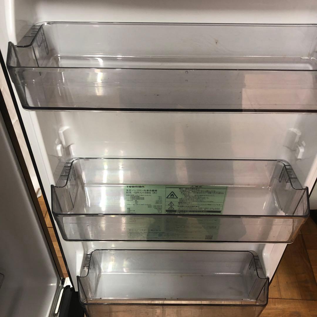 【美品】TOSHIBA　ノンフロン冷凍冷蔵庫　GR-U15BS　2023年製　O