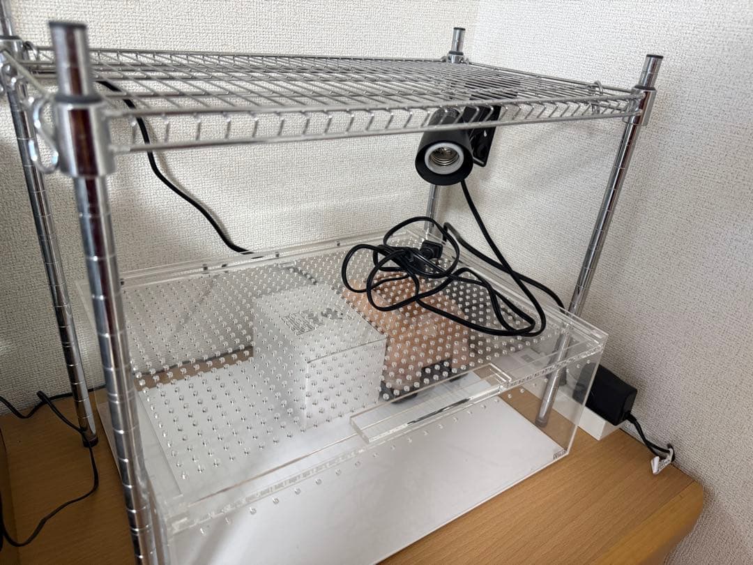 爬虫類ケージ　ヒーター　ピンセット　セット