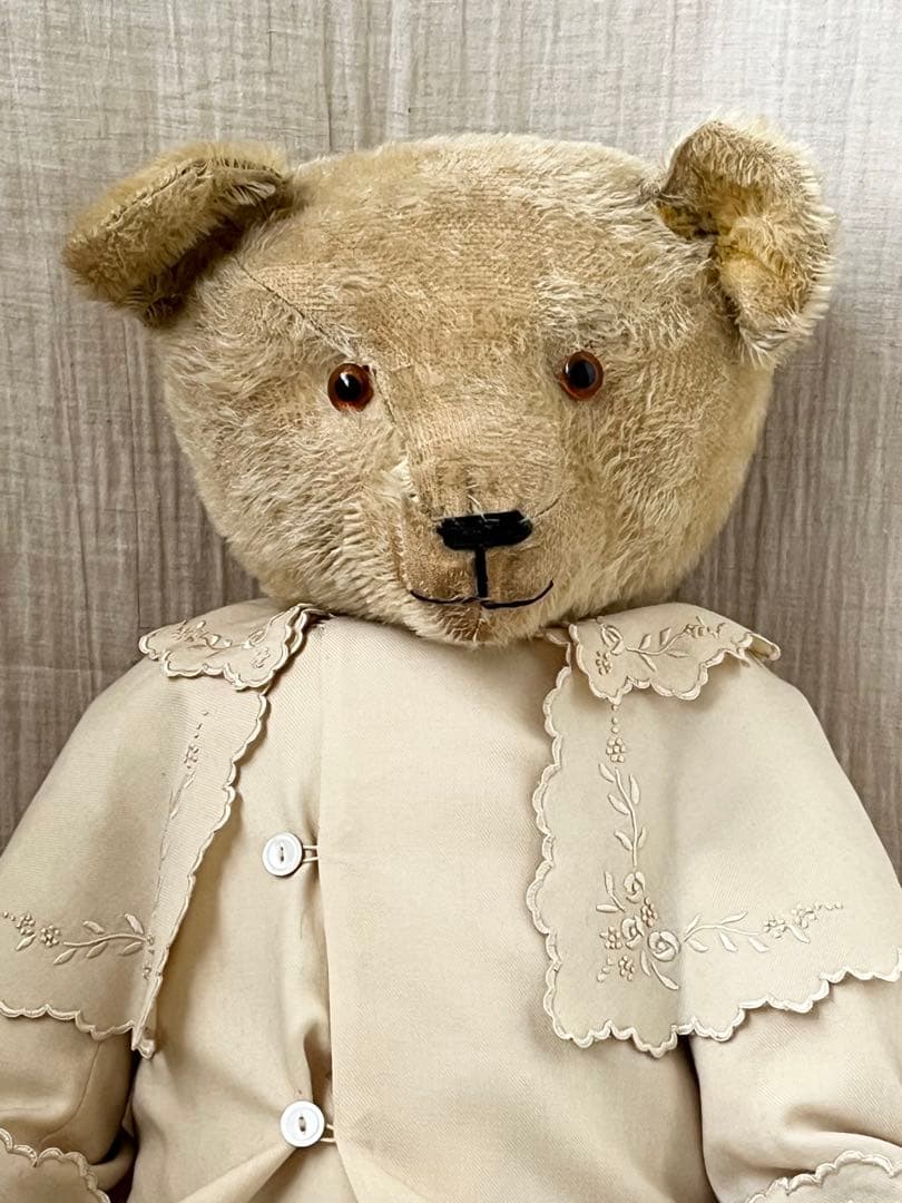 アンティークヴィンテージ英国製大きなテディベア ぬいぐるみベアくまドール