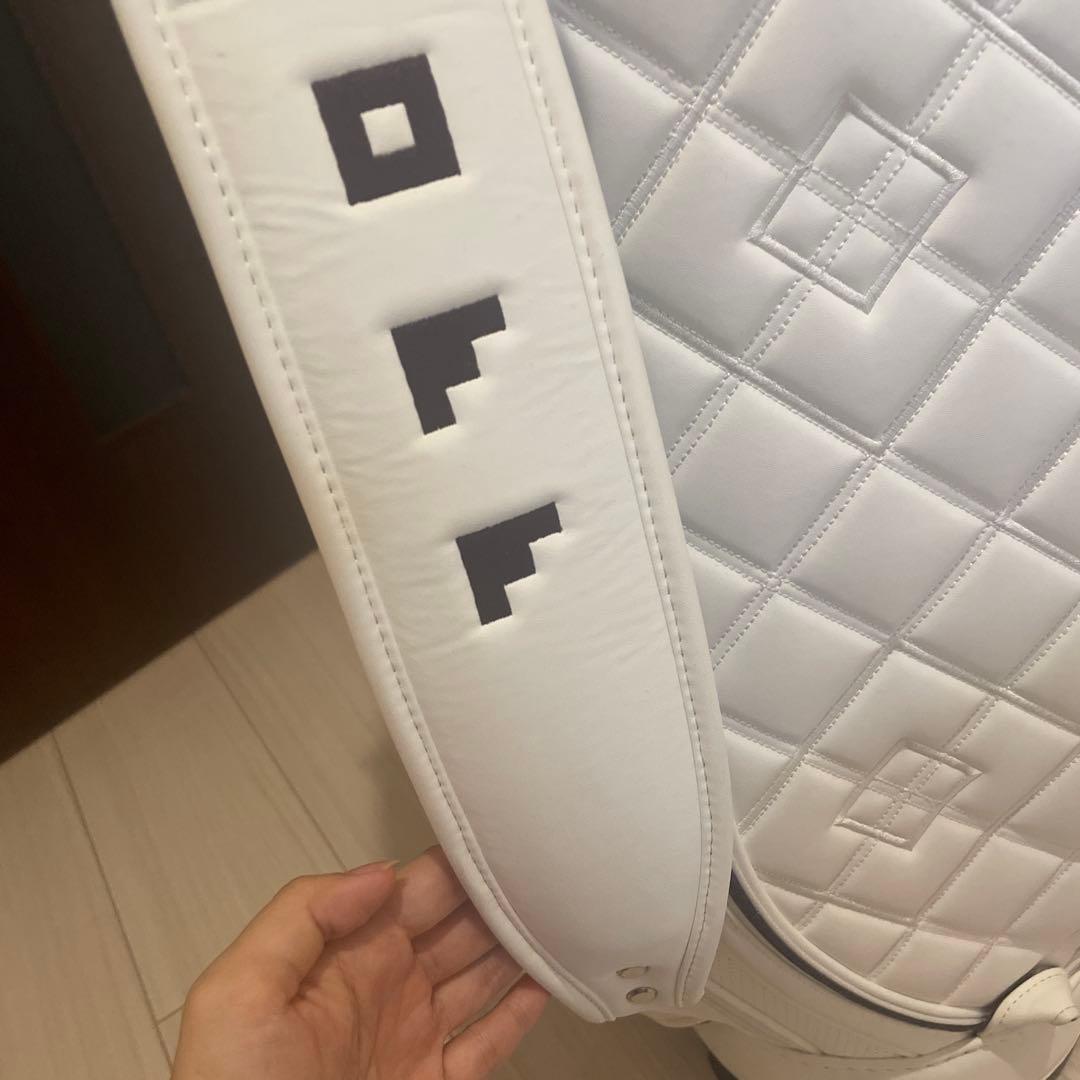 OFF キルティング ゴルフバッグ ホワイト※クラブはつきません※