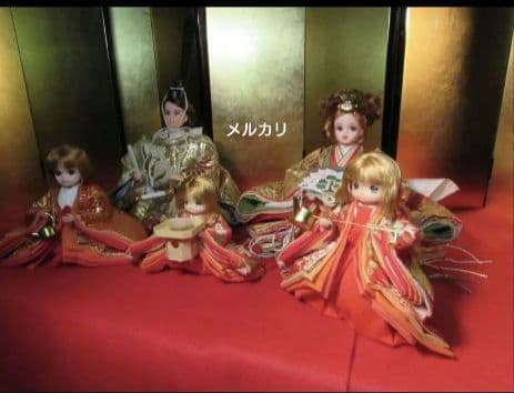 リカちゃんファミリー★親王 三人官女☆五人飾り☆雛人形 お雛様☆カスタム
