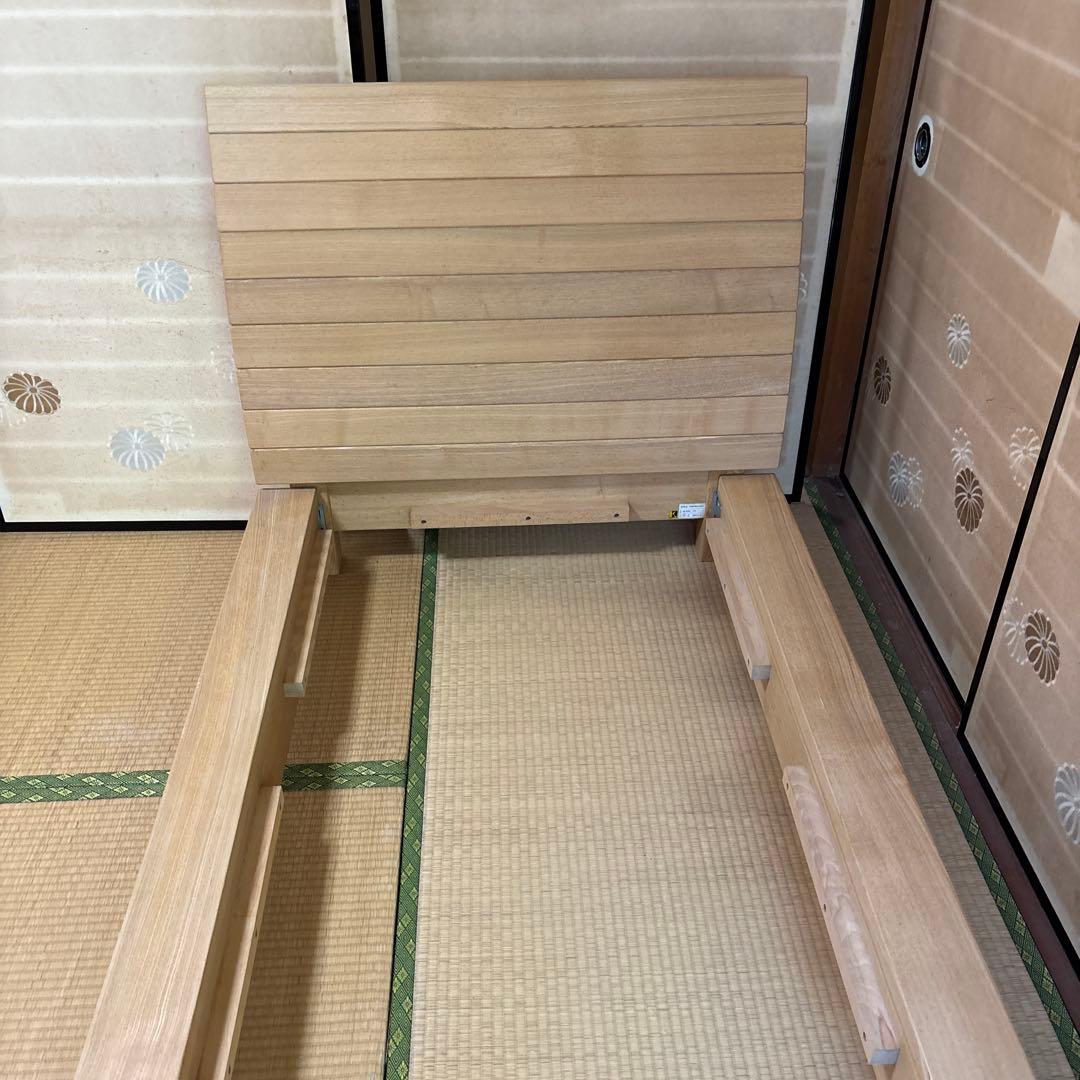 キツツキマーク　飛騨産業　木製すのこベッドフレーム