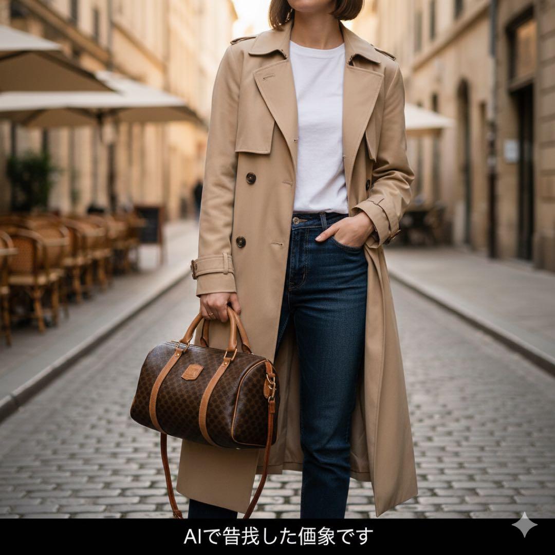 セリーヌ ミニ ボストンバック 2way マカダム柄 トリオンフ ハンドバッグ