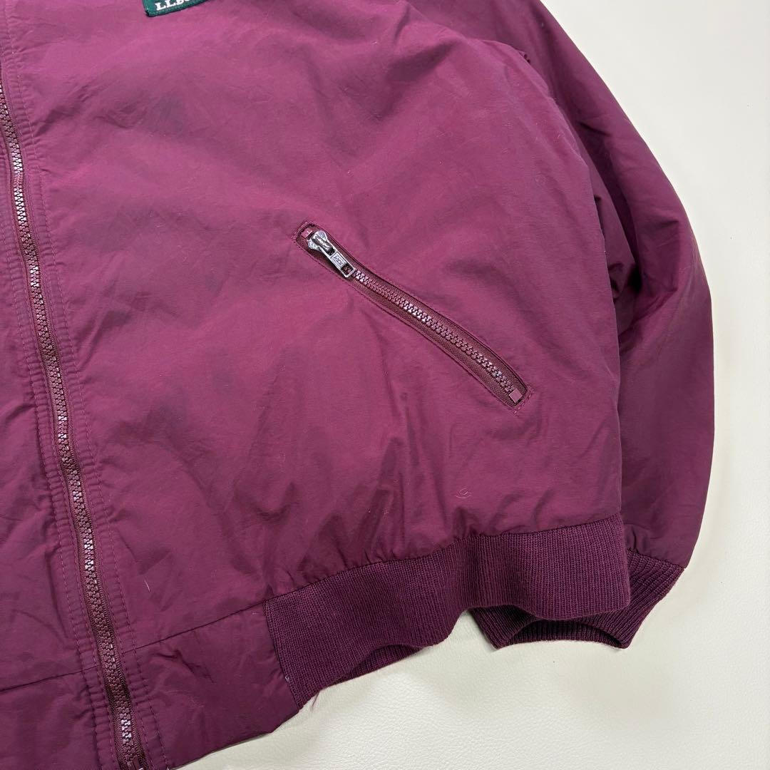 【極上】90s USA製L.L.BEAN ウォームアップジャケット ボルドー短丈
