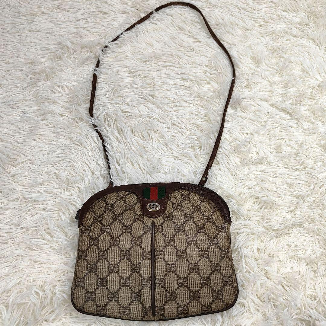 本日限定価格　グッチ　ショルダーバッグ　GGスプリーム　シェリーライン　PVC