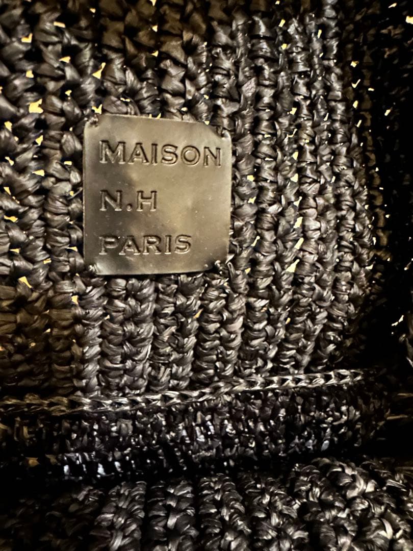 値下げ　MAISON N.H. PARIS ラフィアバック 完売本国サイト商品