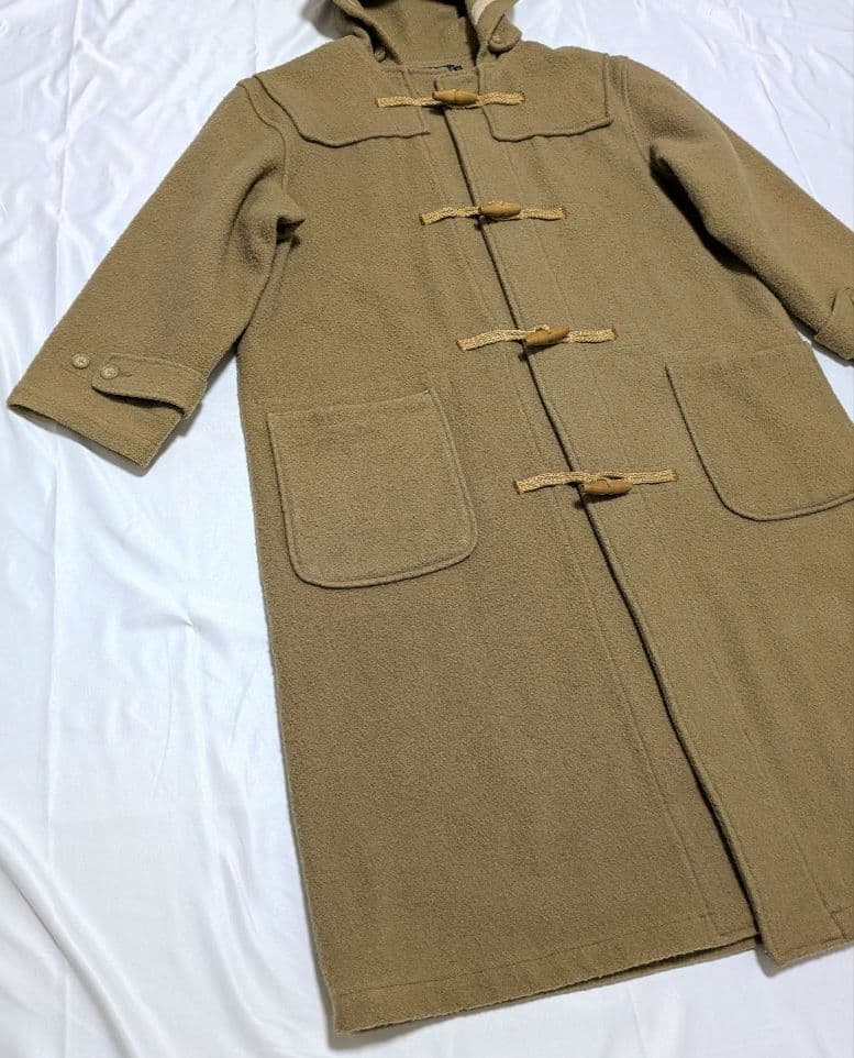 80s ラルフローレン ダッフルコート フード付き ロング ベージュ 入手困難