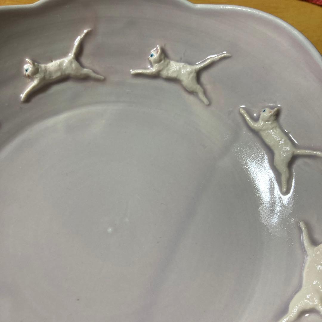 佐々木忍　猫　皿