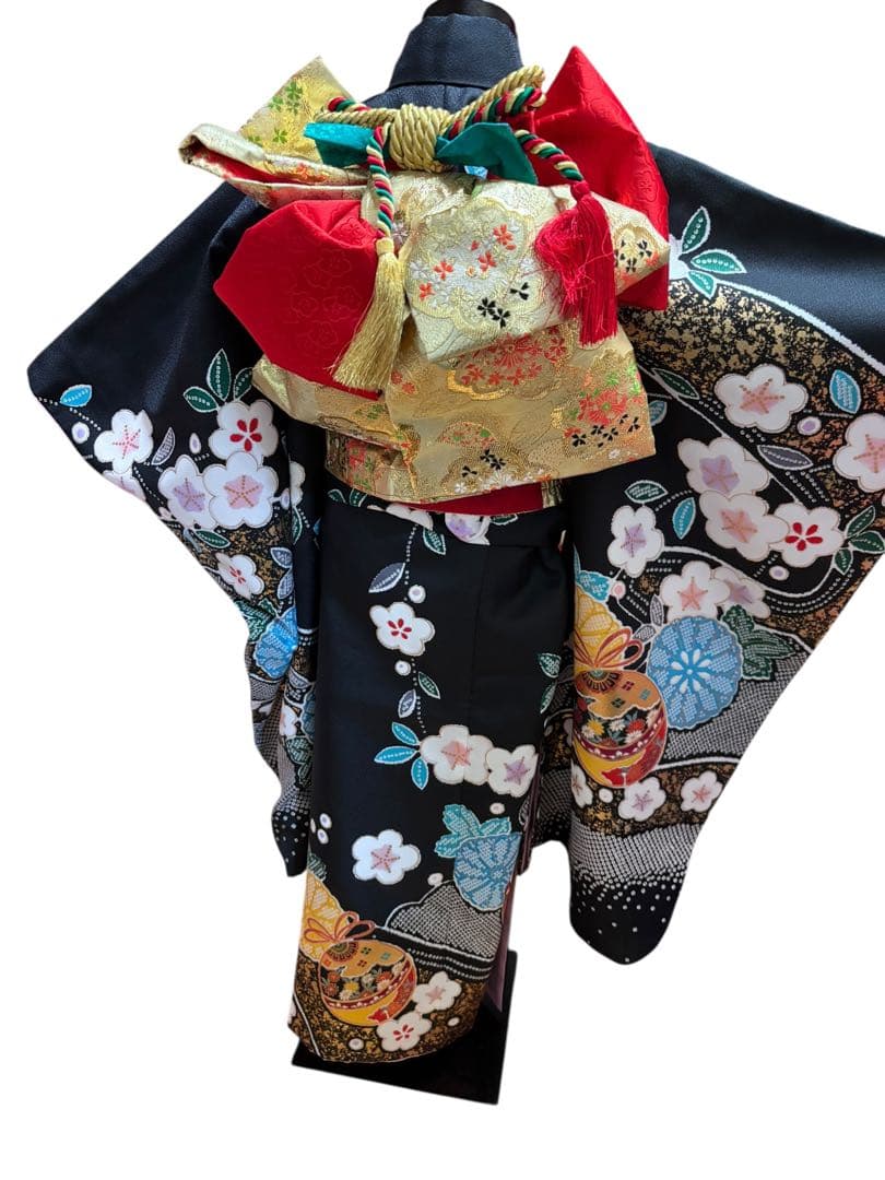 大幅値下げ‼️七五三 7歳 フルセット ブラック ゴールド