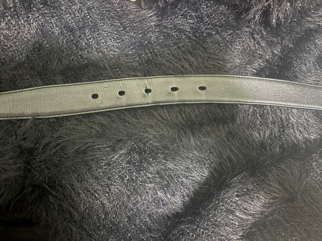 YSL ゴールドバックル 黒レザー ベルト　カサンドラ