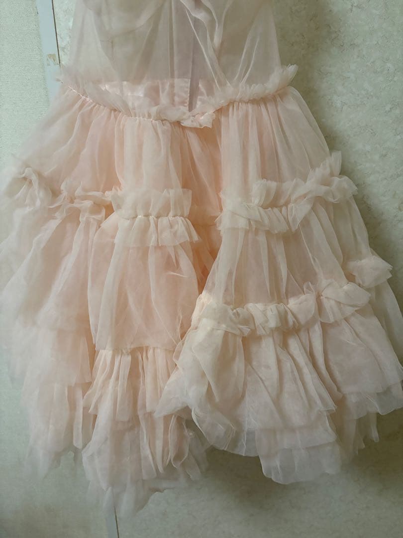 treat ürself フリルチュールワンピ チュニック チュール ピンク