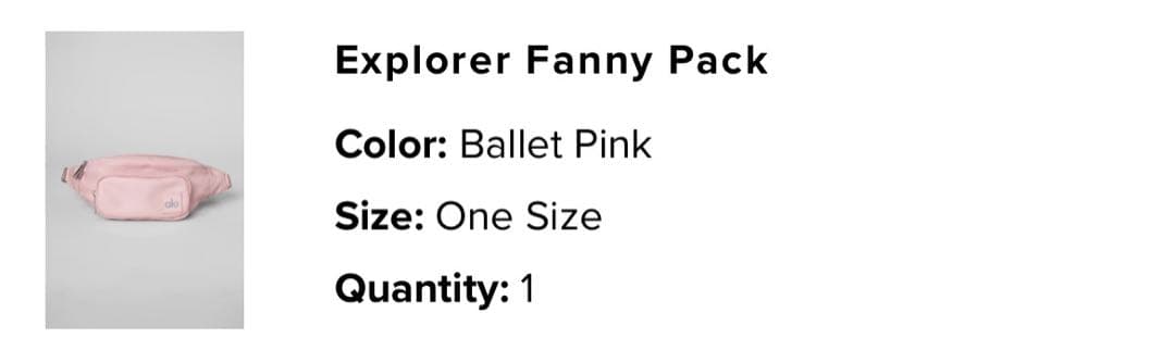 【新品・正規品】aloyogaボディバッグballet pink