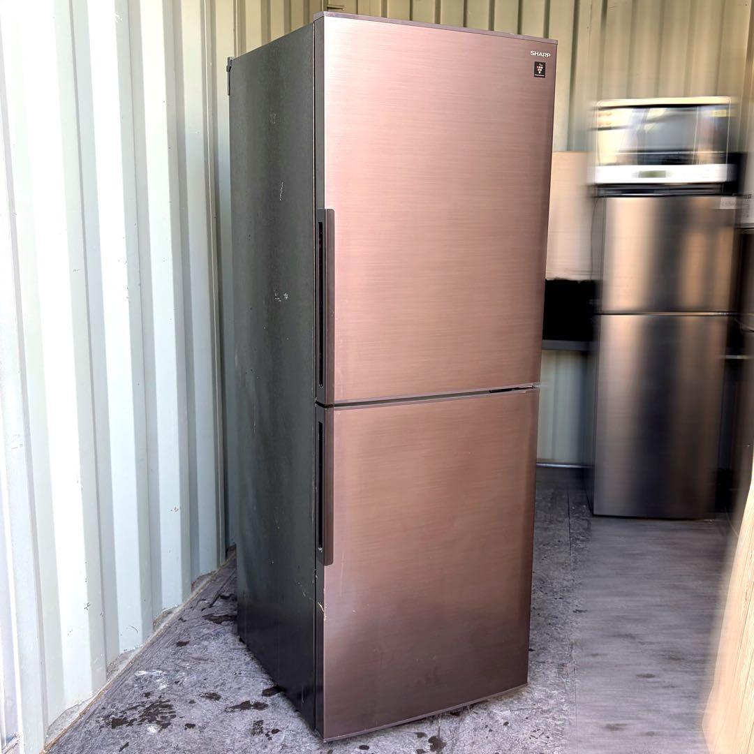 運搬取付無料！ブラウン純正SHARP大容量冷凍室2ドア冷蔵庫！完動超美品！