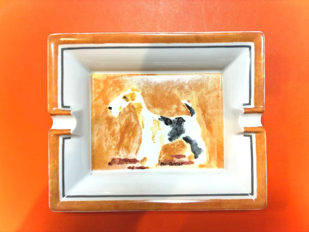 HERMES エルメス　フォックステリア　犬　灰皿　お皿　プレート