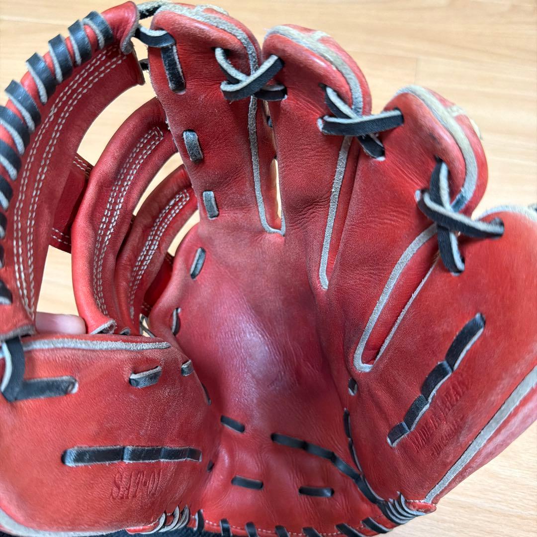 し*ま様 ラグデリオンレッド 硬式外野グローブ