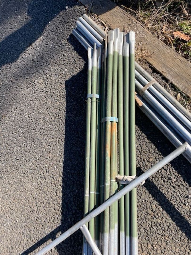 未使用ビニールハウス　パイプハウス Ｍ-12型 ２間×３間 約6坪 錆有り引取り