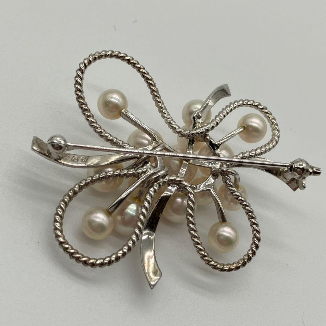 み*ら様 MIKIMOTO ミキモト　アコヤパール　ブローチ　コサージュ　シルバ
