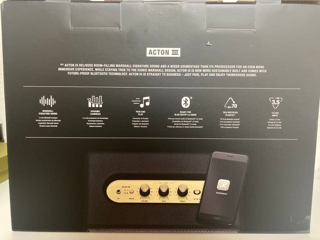 新品未開封　Marshall ACTON III