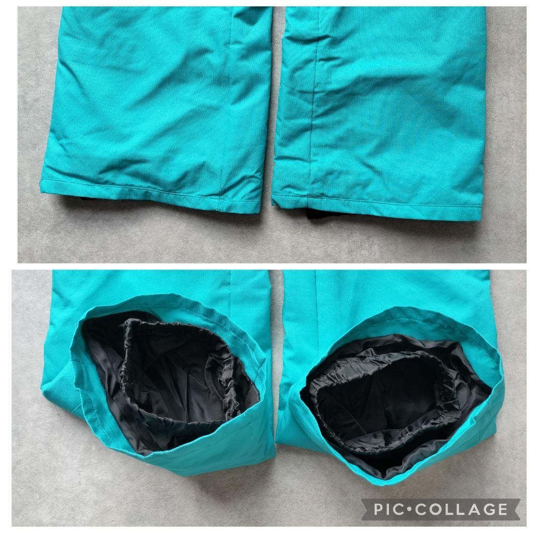 美品☆Phenixスキーウェア女の子150 140 上下 パステルブロック×水色