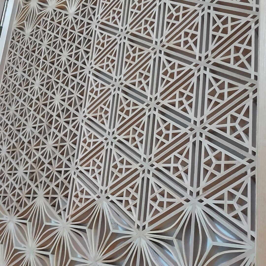 組子細工 組子 衝立(大) 透かし模様 和風 パーテーション 木の香 職人技 匠