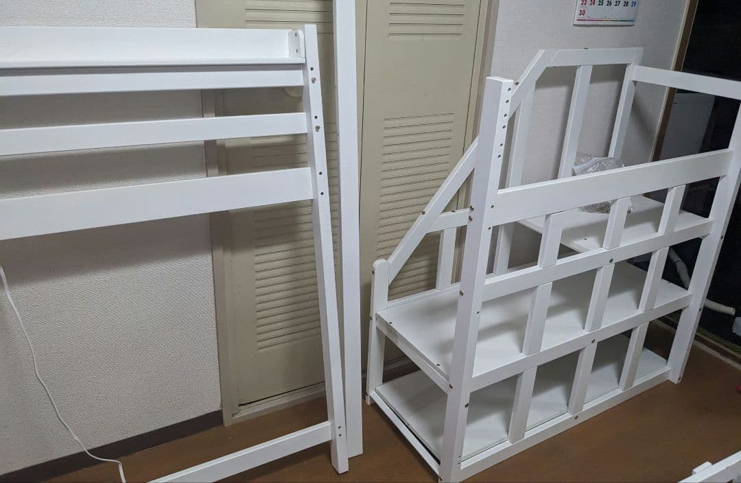 マロン様★天然木 白 ロフトベッド 二段ベッド 美品 関東地方限定