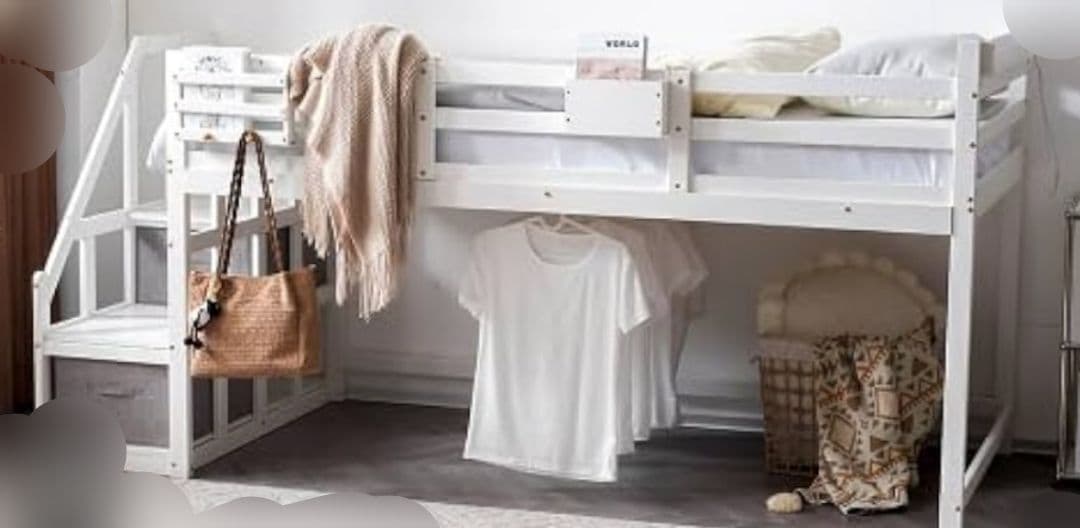 マロン様★天然木 白 ロフトベッド 二段ベッド 美品 関東地方限定