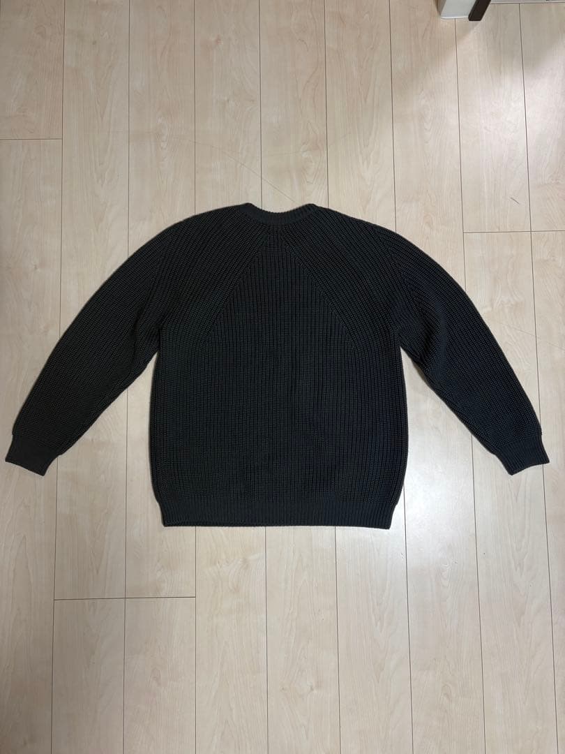 BATONER バトナー ダークグレー リブ編みセーター　サイズ4