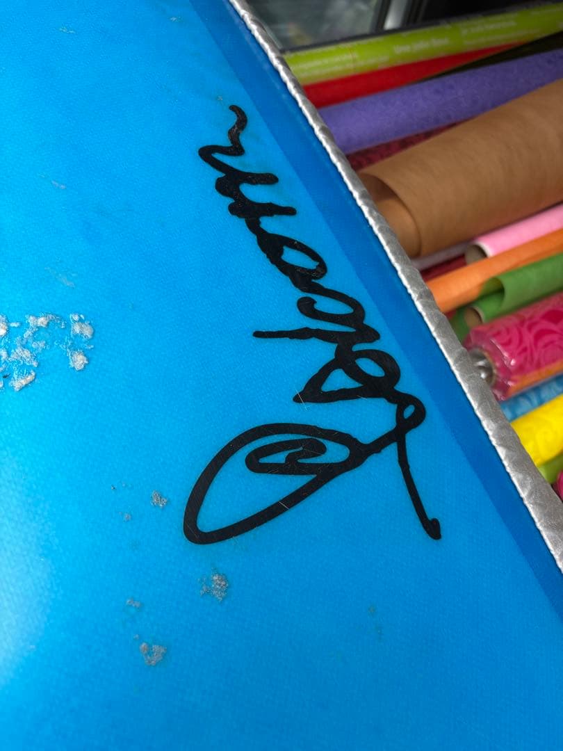 サーフボード　 青ロングボード 1フィン 良好　10ft ノーズライティング可能