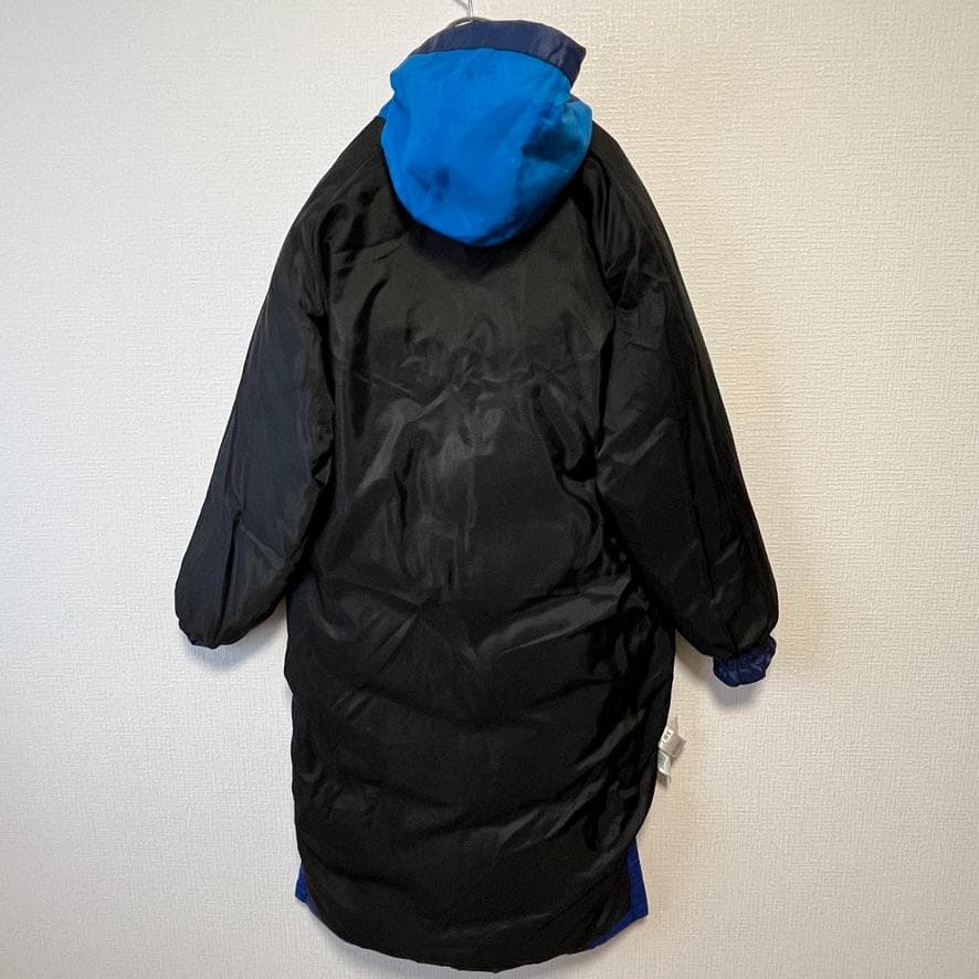 【良品】 adidas ３ストライプス ワンポイントロゴ ダウン ベンチコート