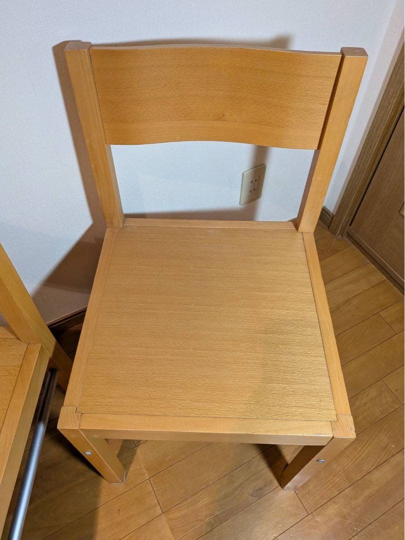 ■送料込■無印 ダイニングチェア ブナ材 木製イス 椅子 廃盤品 2脚セット