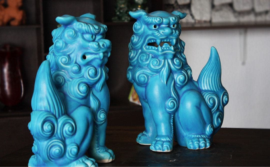 琉球　ブルー　美ら海シーサー