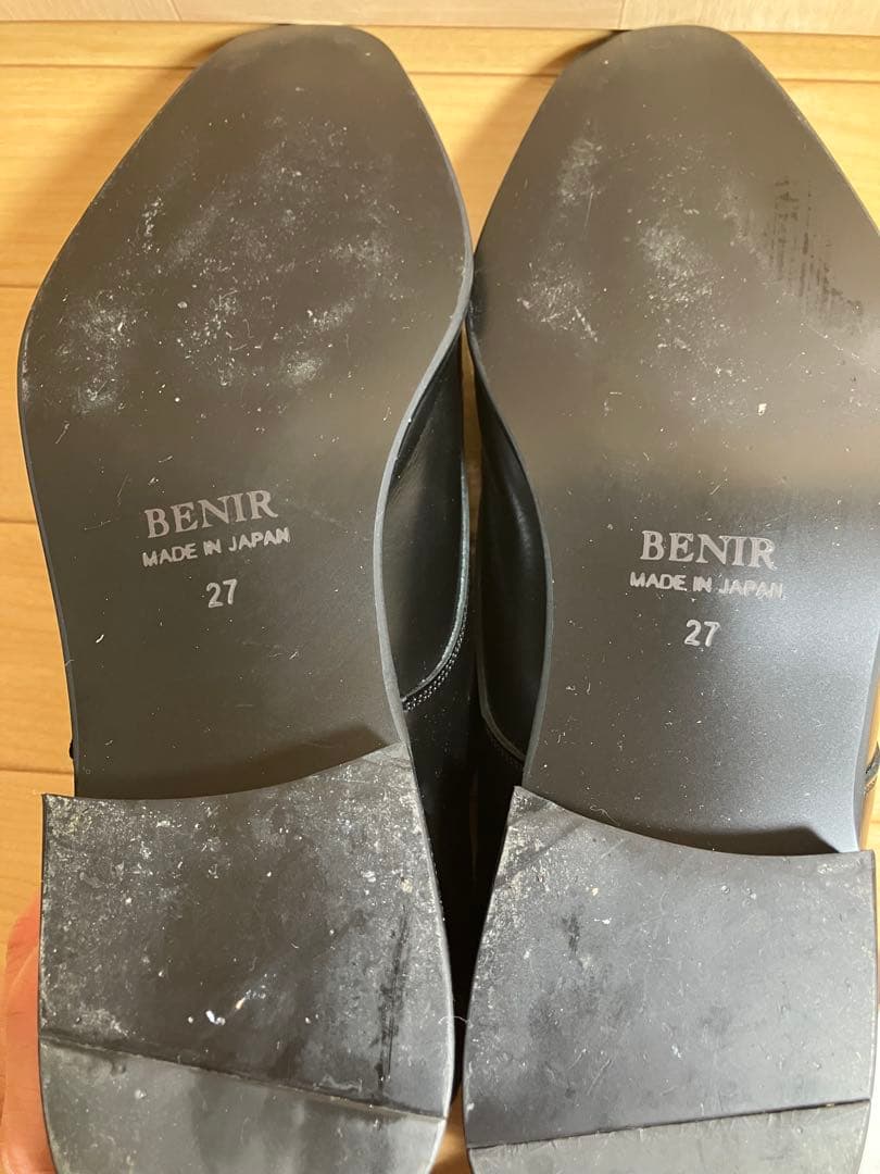 けい　結婚式　靴　メンズ用　27cm 黒のレザー ドレスシューズ