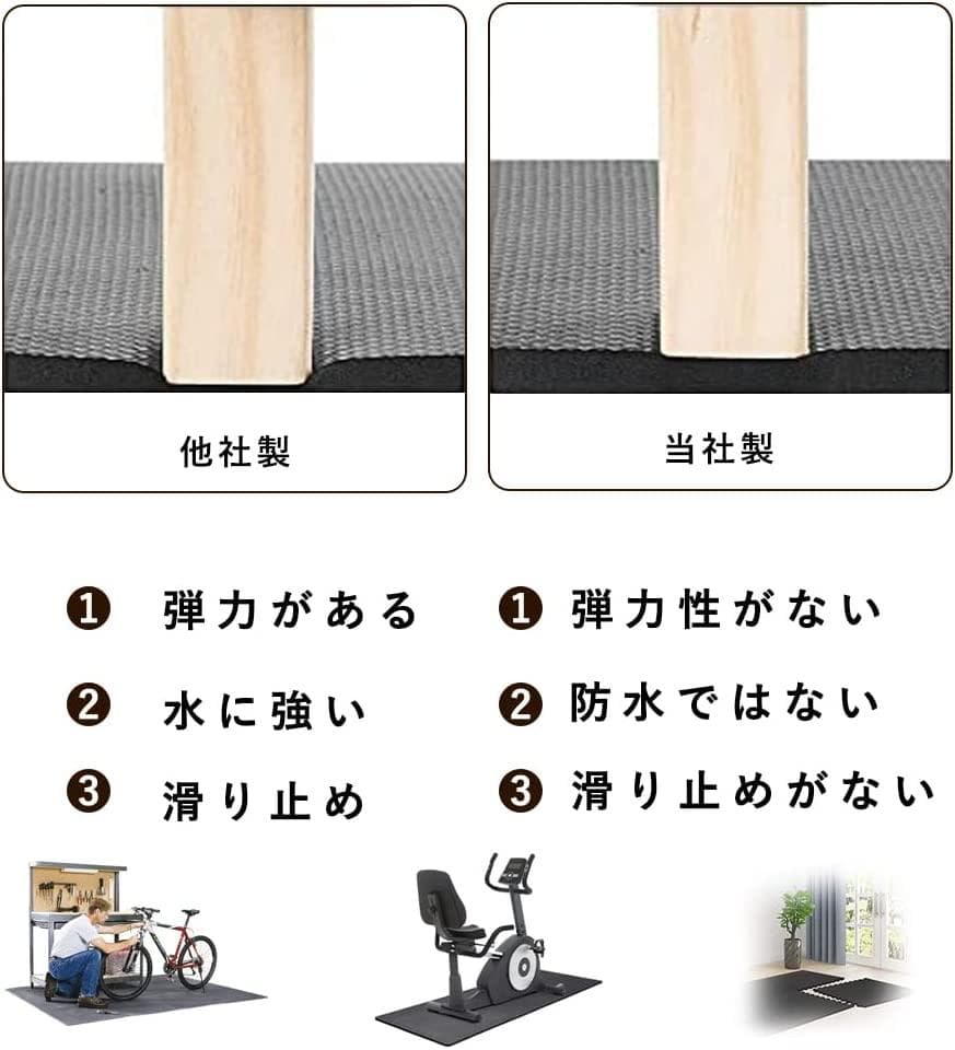 パズルマット 十字黒 波黒 ジョイントマット (十字黒/波黒, 48枚 )