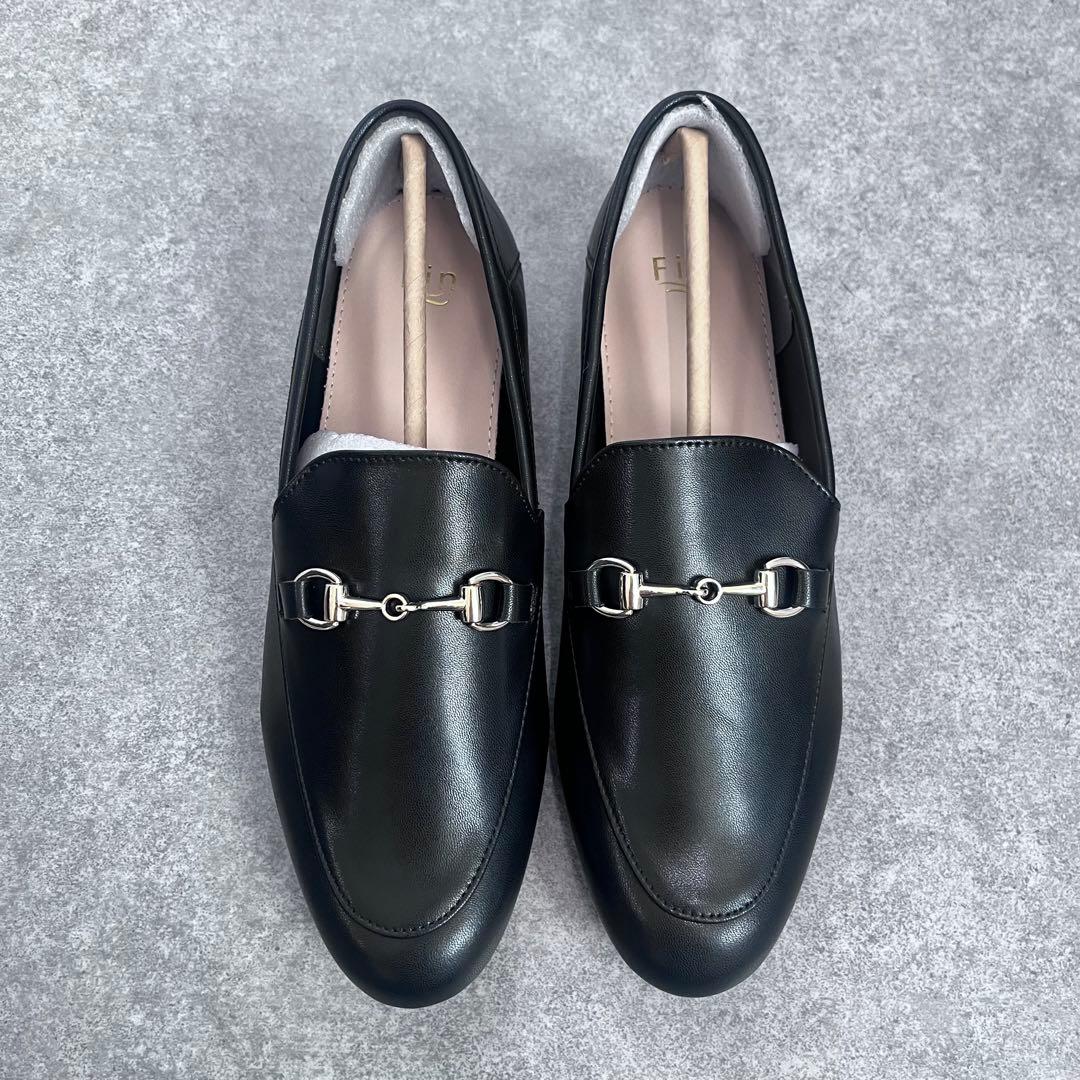 【新品半額】Fin本革ビットローファー25cm黒