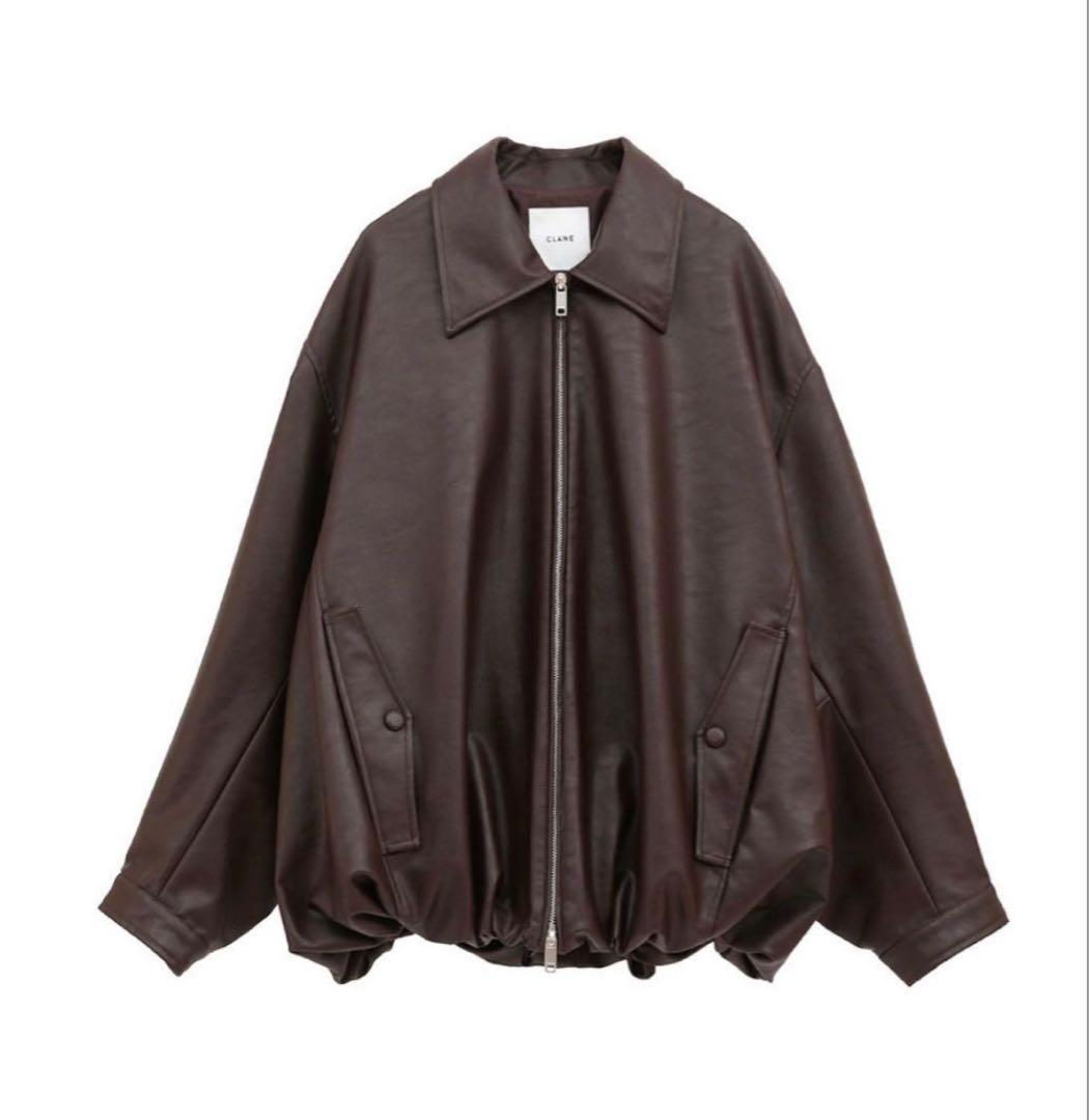 CLANE ★ FAKE LEATHER BALLOON JACKET