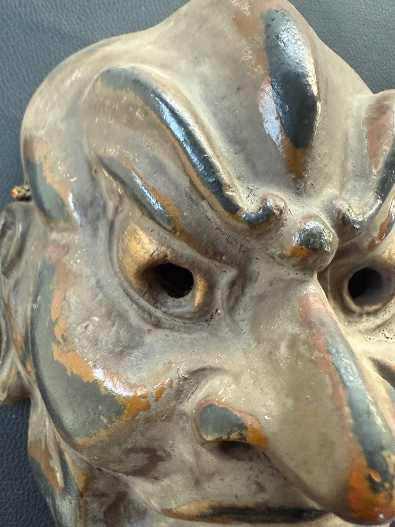 金剛力士　面 神楽面 立体的な造形