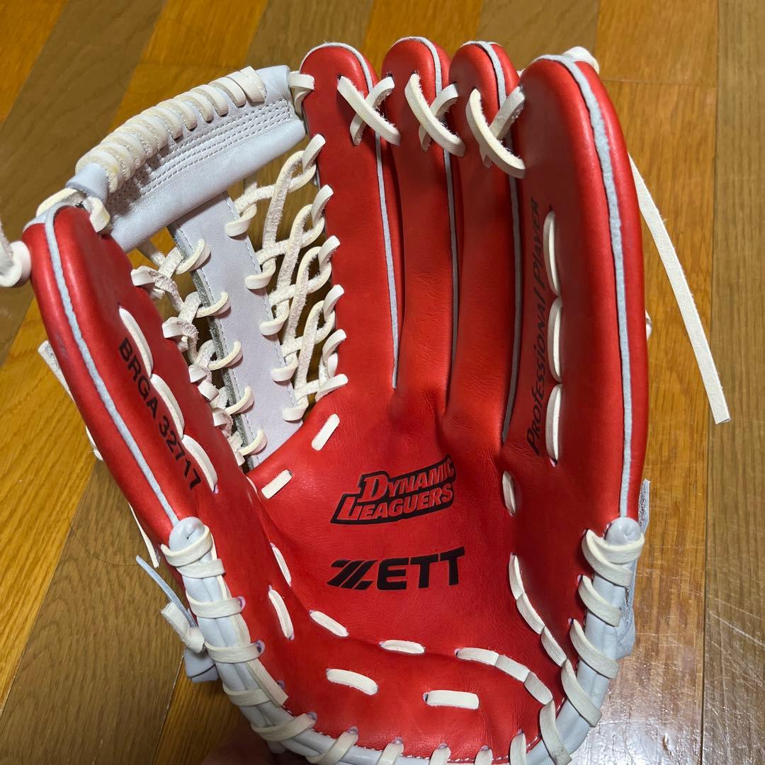 値下げ　新品未使用 赤星モデル　ZETT PRO MODEL 軟式グローブ 外野