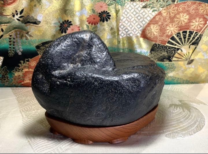 姉川梨地石 横18.5×高13×奥行15(cm) 3.74kg  水石 盆栽