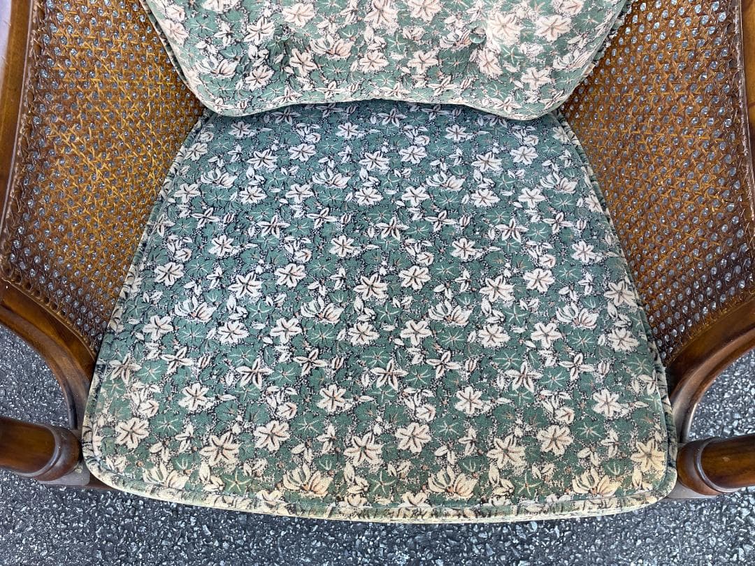 ★ カリモク コロニアル 一人掛け ソファ シングルソファ 古家具 昭和レトロ