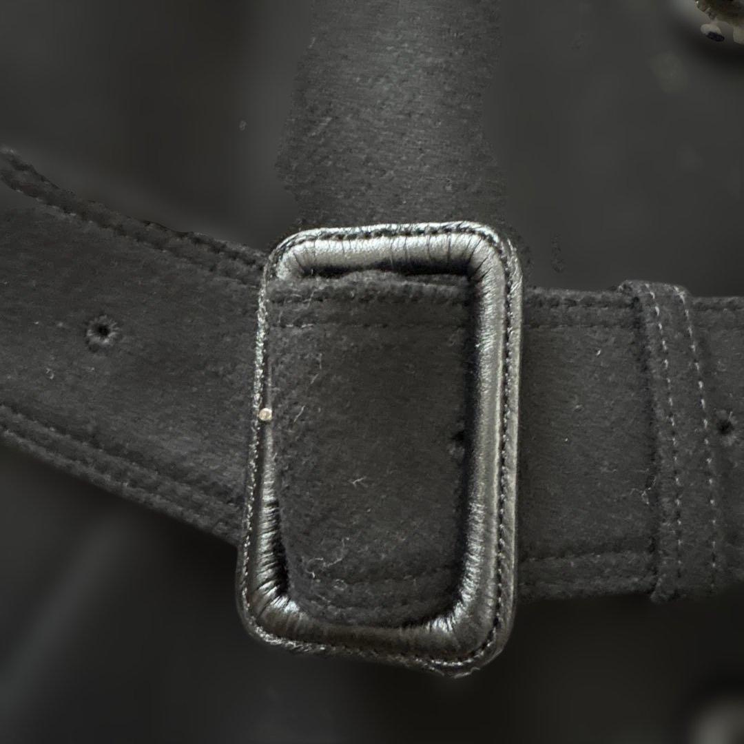 美品【シャドーチェック】バーバリーロンドン　ウールベルテッドコート M