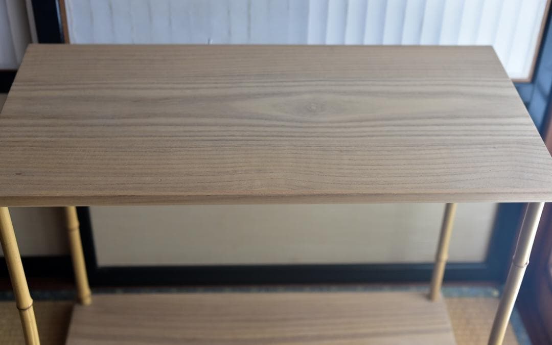 竹台子　桐地　組立式【極上品】飾り棚　お茶道具／共箱