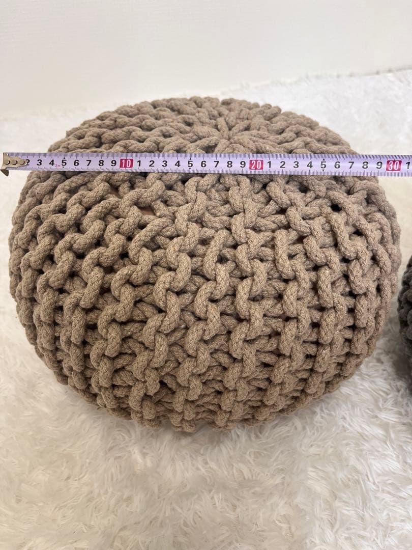 ハル　プフ　オットマン　スツール　ニットプフ　２個セット