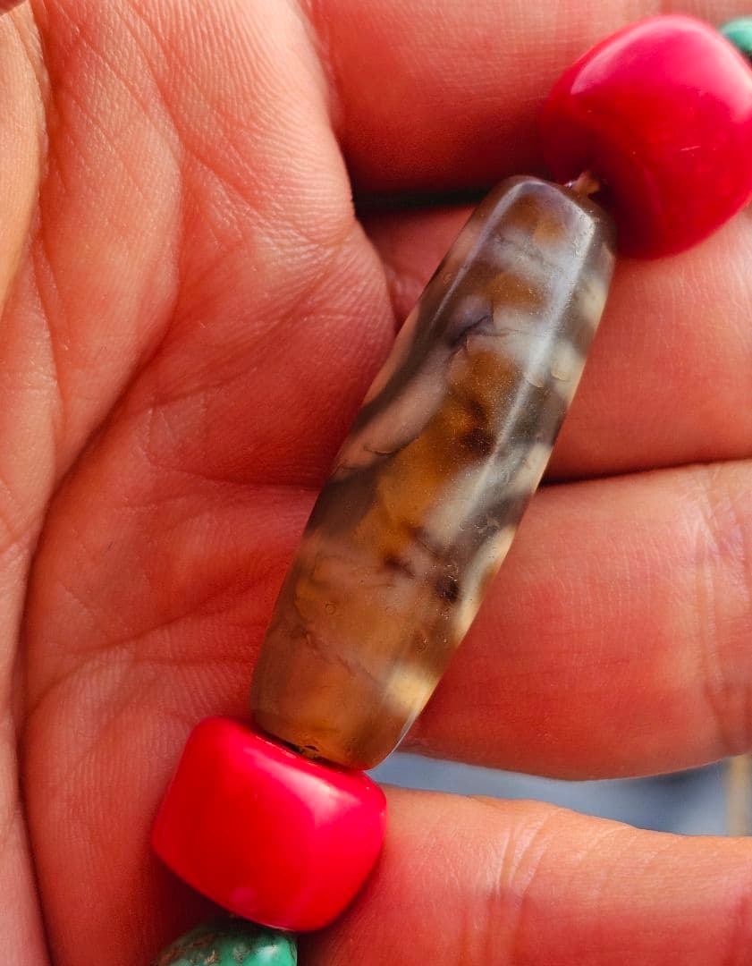 dZi beads(二眼) ネックレス