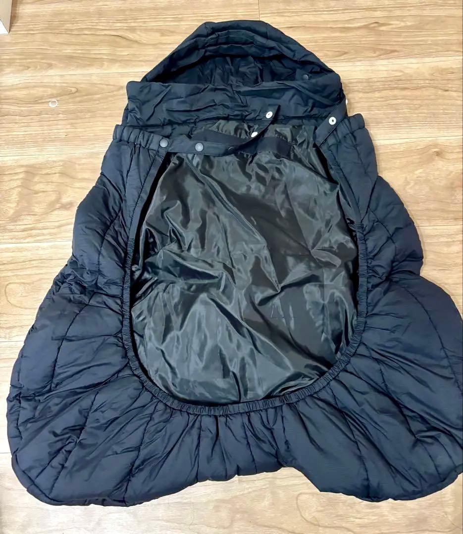 値下げ！[美品]ノースフェイス　抱っこ紐カバー　ブラックシェルブランケット